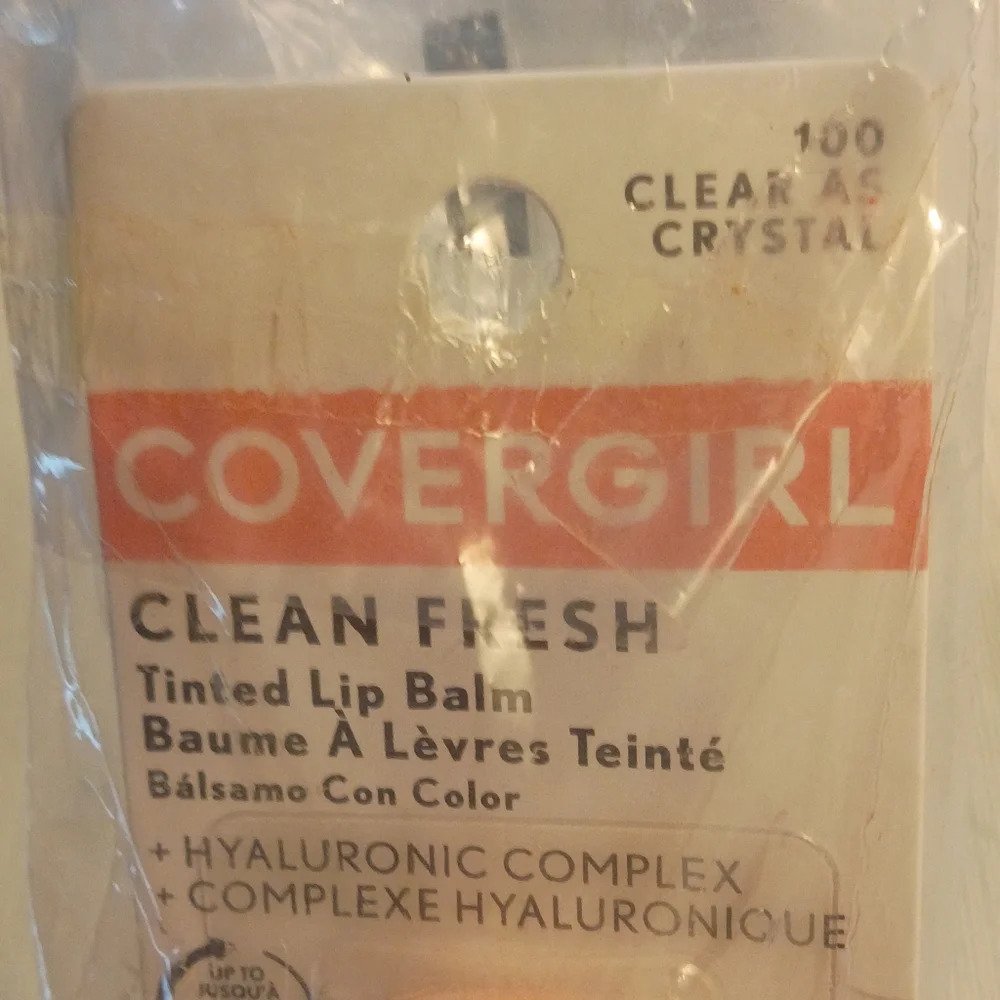 CoverGirl Clean Fresh Tinted Lip Balm w/ Hyaluronic Acid Clear as Crystal 100